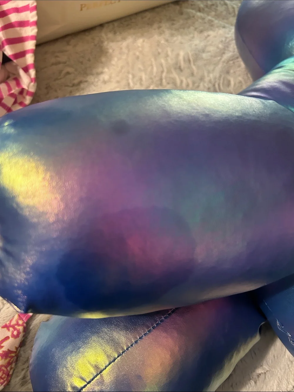 Iridescent Purple Balloon Dog Plush - Home Party Decor